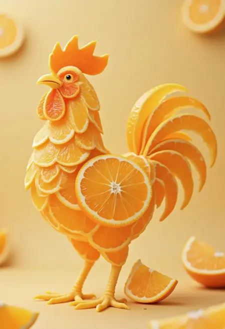 DT_Creative Splicing Of Orange Slices_Creation Of Zodiac Images