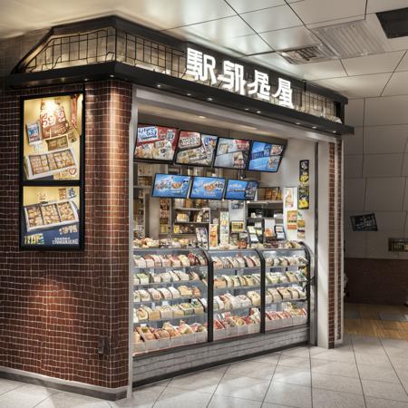 STOKYO, STSEkibenya, shop, scenery, food, convenience store, poster (object)