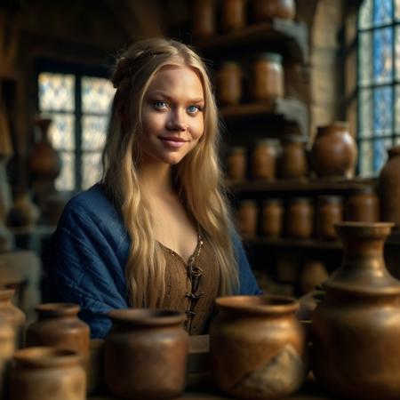 highly detailed documentary photo of herbalist,

1girl, solo, long hair, looking at viewer, smile, blue eyes, blonde hair, indoors, blurry, lips, window, depth of field, realistic

medieval shop,

masterpiece, best quality:1.1, 

ultra photoreal,
photorealistic:1.0, 
sharp focus:1.1, 
depth of field:1.1, 
god rays:1.4,

50mm, style of Nathan Wirth, Hasselblad X1D II, Porta 160,
