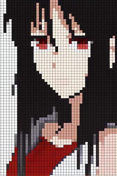 uchske,black hair, red eyes, closeup, <lora:UchihaSasuke:0.5> <lora:pixelate-03:1.1>