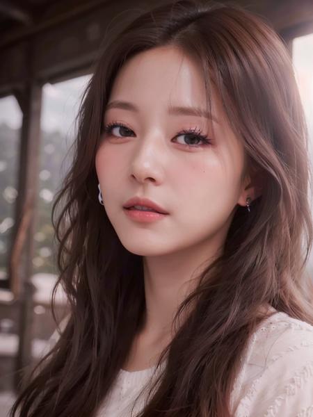 (photorealistic:1.2), realistic, 8k, raw photo, Fujifilm, tzu, (detailed face:1.0), highres, (standing:1.0), realistic eyes, perfect skin, white skin, moist lips, soft lighting, (long hair:1.2), windy, cloud, sunlight, sweater, long sleeves, skirt, looking at viewers, (light smile:1.0), <lora:tyftw:0.75>