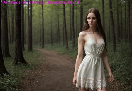 f1.8, f2.8, (young Slavic [naked skinny woman : plump woman wearing torn-off lace dress : 12]:1.235) with (wide open ideal eyes and round cornea:1.15), (full body, two legs, two arms:0.85), (analog film light effects, exceptional realism, strong gloom, light bleeding:0.8), (cinematic grading, high-key light, high key light overexposed, remarkable lifelike photo:1.15), (correct_fingers, feminine_anatomy:1.15), atmospheric cinematic still, ((art by Karol Bak  ))  beckinewton  as   ((slender body)), (( Nordic, medieval, Scandinavian  )), she  Crossed at the ankles, arms wrapped around her knees, she presents a playful challenge to those who dare to unravel her enigma and she is  Hesitant - Raised eyebrows and parted lips, perfect body proportions, realistic skin details, sharp face,  in dark forest in background, medium breasts, (natural skin pigment:1.15), (ideal limbs proportion, perfect hand anatomy, perfectly realistic hands:1.175), (shallow depth_of_field, (swirly bokeh:0.9), (rim light:0.8), dreamy Rembrandt lighting, analog film grain, vintage lens:0.8), (vignette, cinemascope:0.75), extreme realism, (gray-blue-green:0.7)