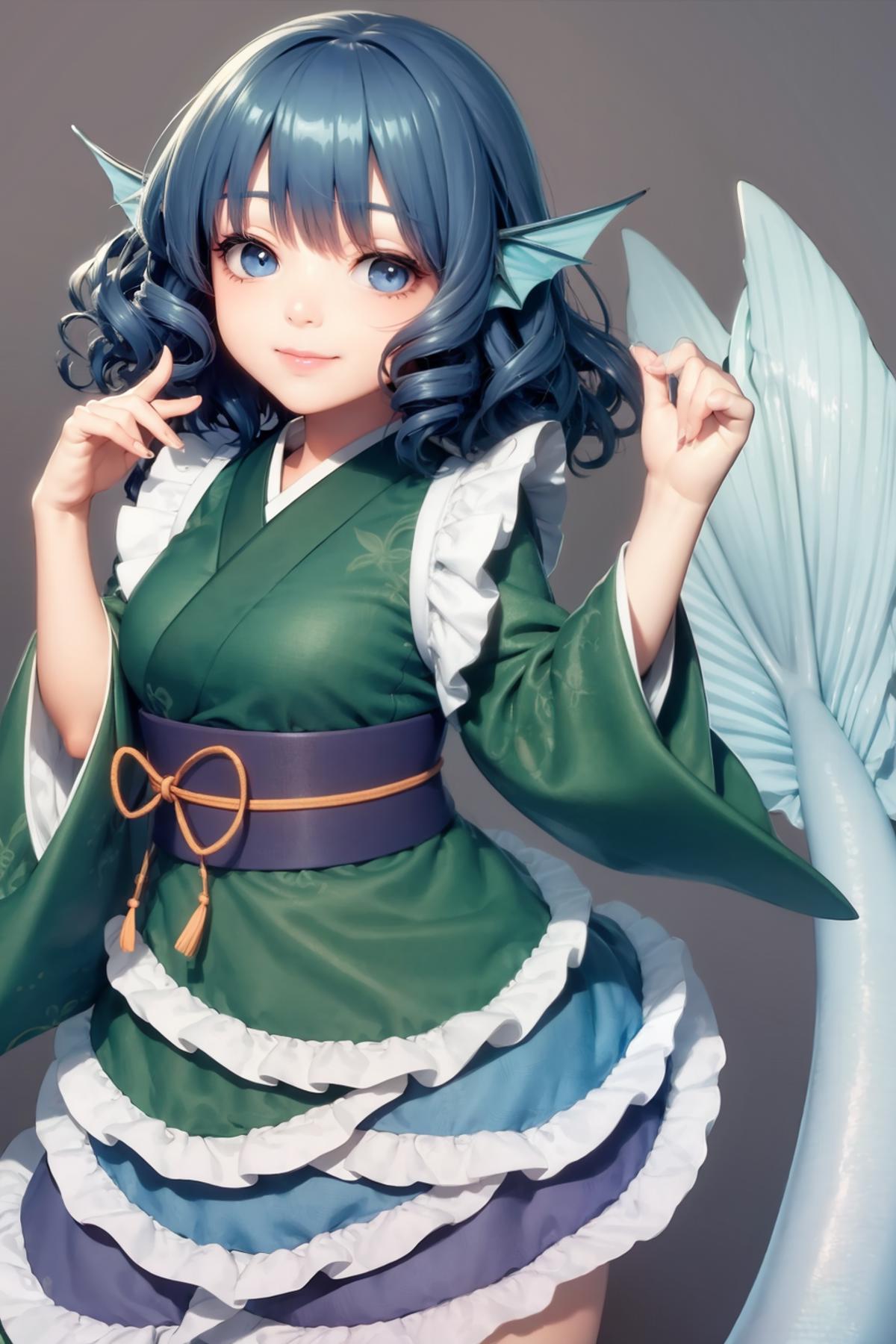 wakasagihime (touhou) 若鹭姬 东方project image by kozue