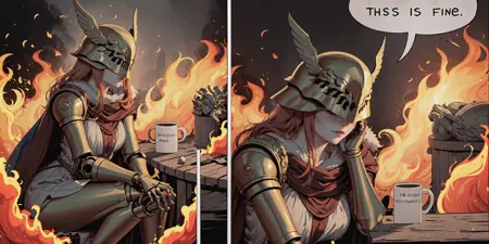 This Is Fine Meme | Concept LoRA