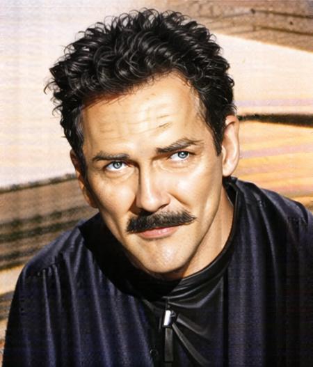 1man, 8k picture of NormMacdonald, mustache, (black tuxedo), (red shirt:0.8), (bolo tie:1.2),  (young man), dimples, (jeopardy background:1.25), (view of upper body:1.35),

intricate, highly detailed, photoreal, realistic, masterpiece, 

 <lora:NormMacdonaldV0:0.86>