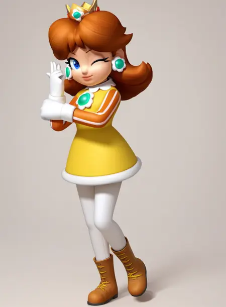 Princess Daisy 3D Render
