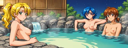 SFC桃太郎電鉄HAPPY 女風呂 登別オールインワン / SFC momotarou dentetsu HAPPY onna-buro noboribetsu all in one.