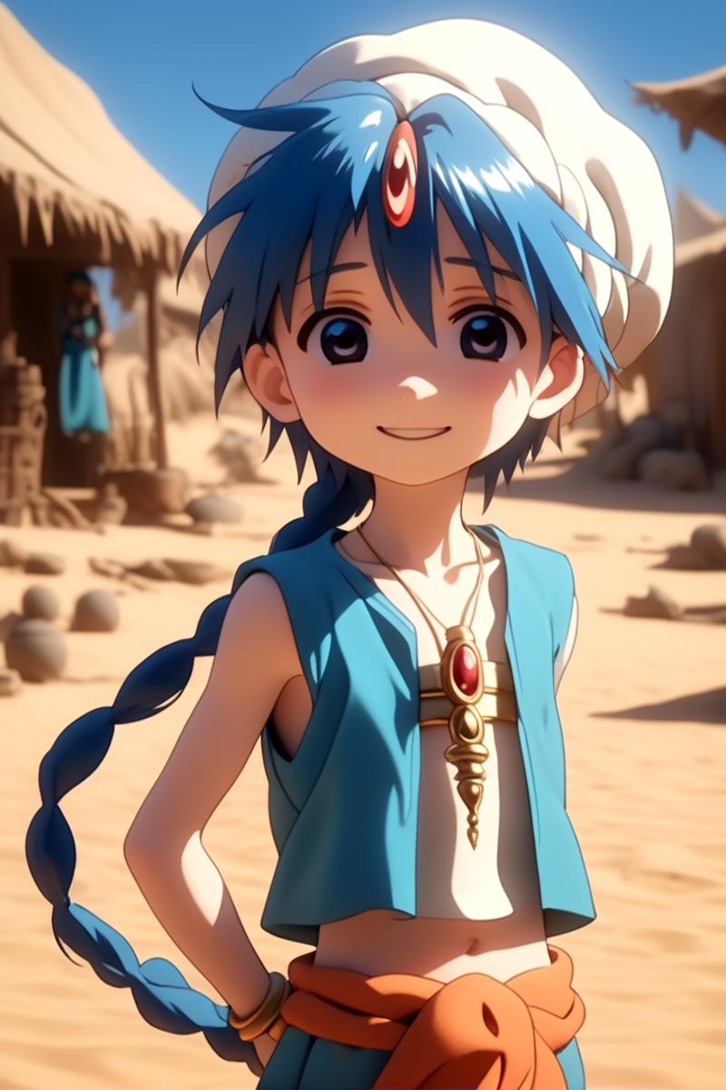 Magi: The Labyrinth of Magic - Aladdin - SDXL image by fearvel