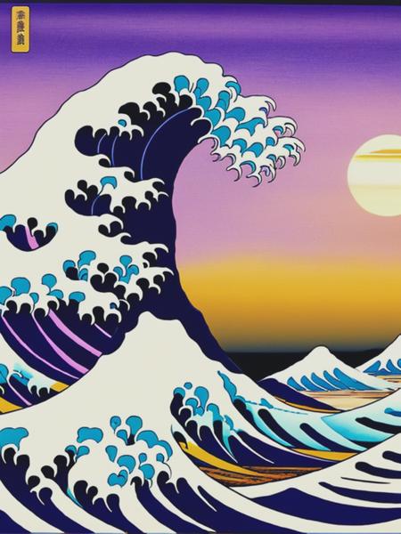 <lyco:Ukiyo-eArt:1.0> PC0040864 rabbit photoshoot, purple tone, inspired by a painting the great wave of kanagawa by katsushika hokusai (1831) , high resolution, high quality, high detailed