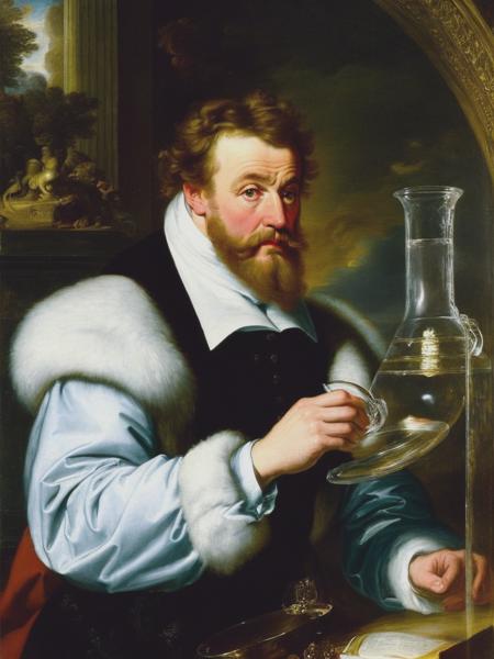 <lyco:PeterPaulRubens:1.0> A scientist by Peter Paul Rubens