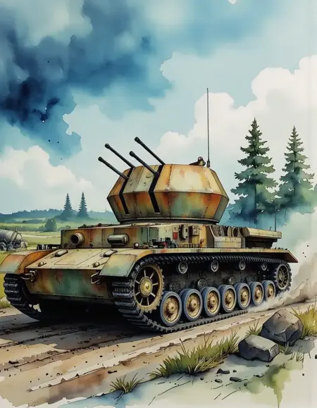 German Flakpanzer IV "Wirbelwind