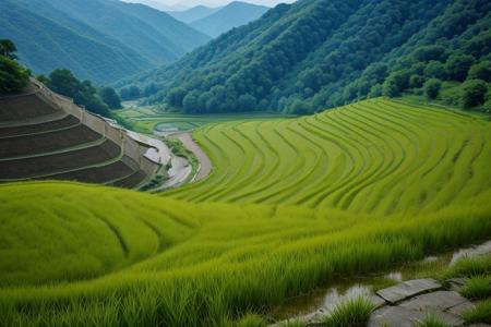 Rice terrace, bright