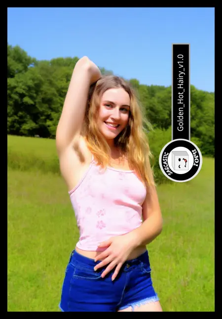 Golden & Red Hot Hairy Babes by Sarcastic TOFU