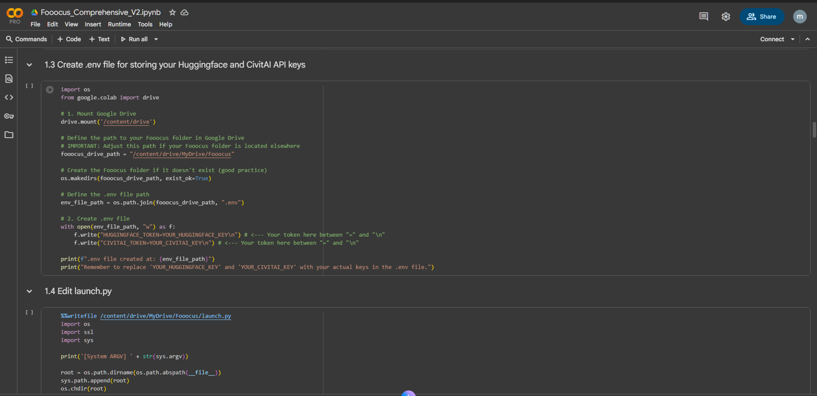 Comprehensive Colab Notebook for Fooocus - Guide and files
