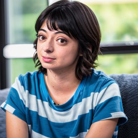 RAW photo, kate micucci, (high detailed skin:1.2), 8k uhd, dslr, soft lighting, high quality, film grain, Fujifilm XT3  <lora:kate micucci v1.0:1>