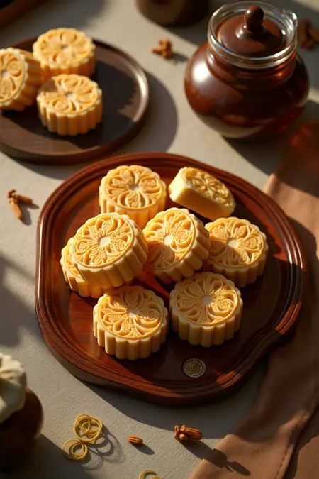 Mid-Autumn Dream Painting - Mooncake Lotus Lantern Illustration Style