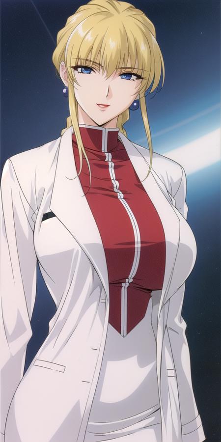 <lora:inez_fressangeV2:0.7> inez_fressange, huge_breasts, standing, solo, red_turtleneck_shirt_white_pencil_skirt_labcoat,, masterpiece, best quality, detailed face, detailed eyes, highres,