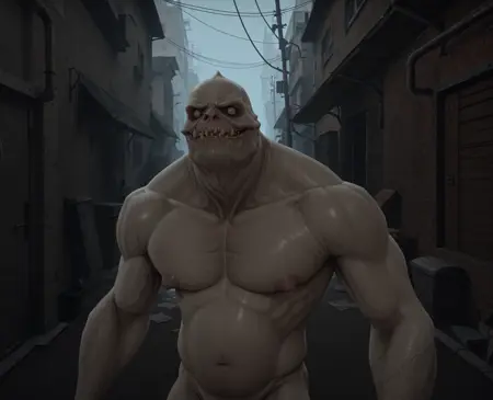 Grendel monster form - The Wolf Among Us ( Illustrious )