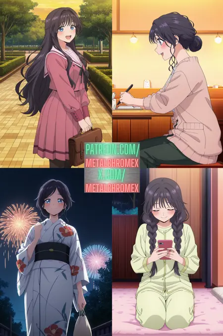 Kaoruko Waguri (The Fragrant Flower Blooms with Dignity) - All Season 1 outfits! - Commission!