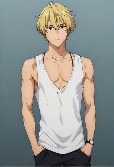 Makoto Shibe blonde hair brown eyes