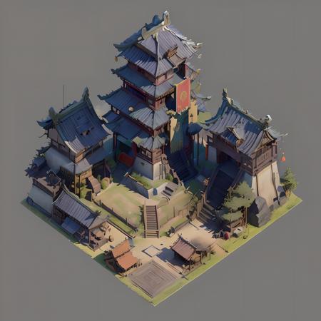 (masterpiece, top quality, best quality, official art, beautiful and aesthetic:1.2),(8k, best quality, masterpiece:1.2), CGgameminicitysw, architecture, black background, east asian architecture, (simple background:1.5), scenery, no humans, stairs, building, (isometric:1.4), wall, doorstep buildings, stairs, Chinese architecture, gujian,<lora:CGgameminicitysw_20230614181025:1>,