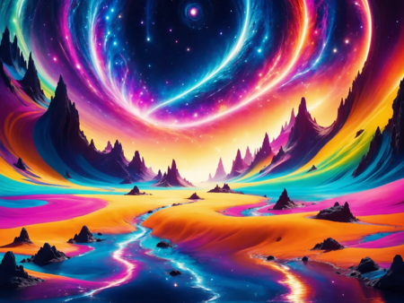 Crazy psychedelic enhanced cosmic colorscapes 