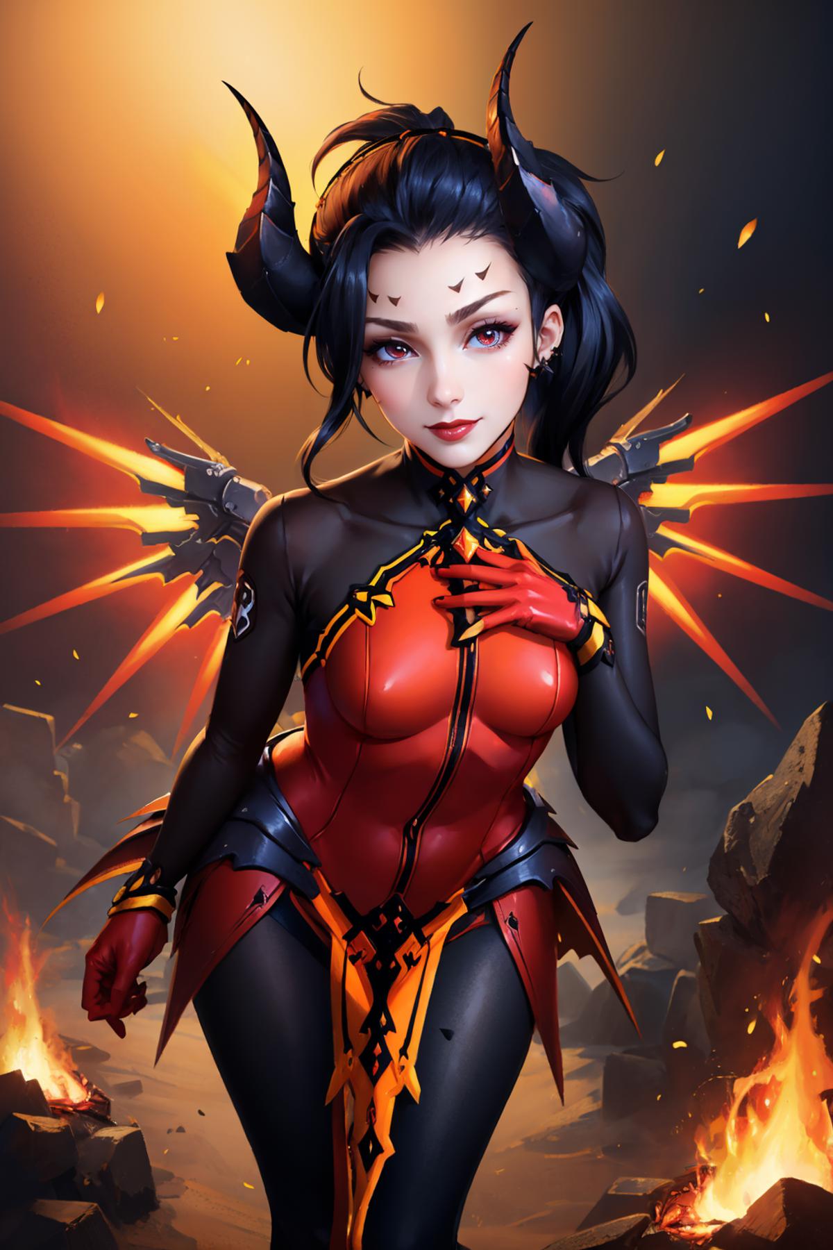 Devil Mercy + Imp Mercy (Overwatch) LoRA image by novowels