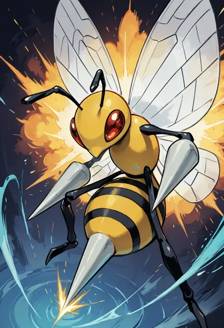Beedrill: Poison Bee | スピアー (Pokedex #0015) [Illustrious & Pony]