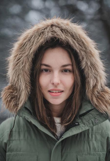 woman wearing a winter parka
