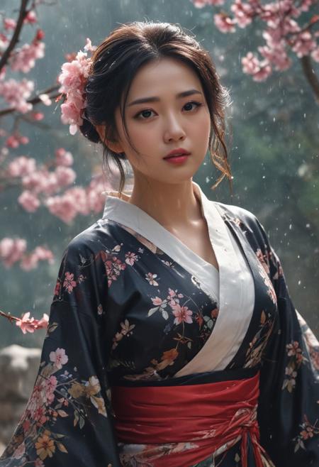 Hyperrealistic photo of 18 y.o beautiful girl, extremely beautiful face ,gorgeous hanfu,(surprised look:1.1),(surprised expression:1.1),32k UHD,(full body-photo:1.5),Realistic,(smile:0.5), ((large huge massive breasts)), overflowing cleavage ,soft backlight,triangular face,((breeze)), flying splashes, flying petals, wind,(:o:1.3),from_above,
Realistic,Masterpiece,extremely delicate facial depiction,heavy rain, perfekt body movements,exaggerated perspective,poster,androgyny,fashion,dramatic lighting,strong tones,distortion style,black forest,