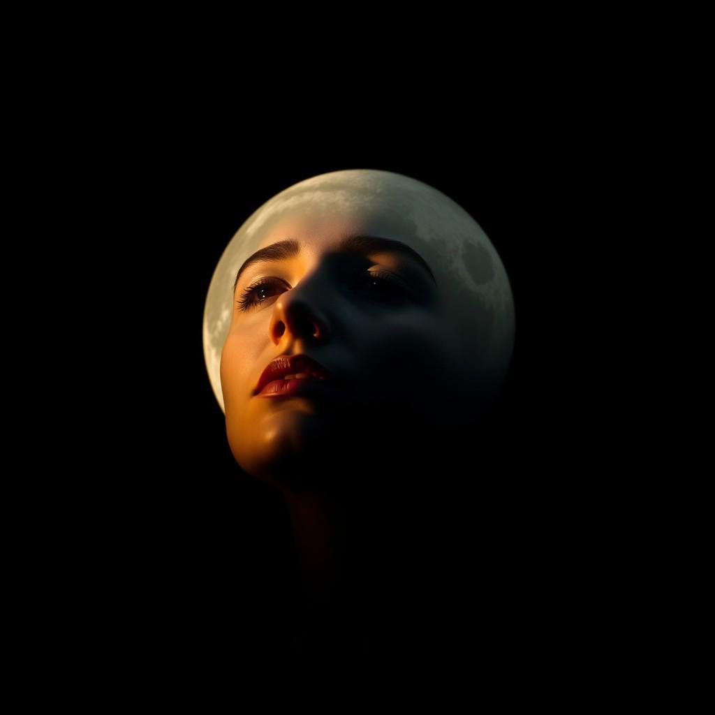 Moon with face of a woman