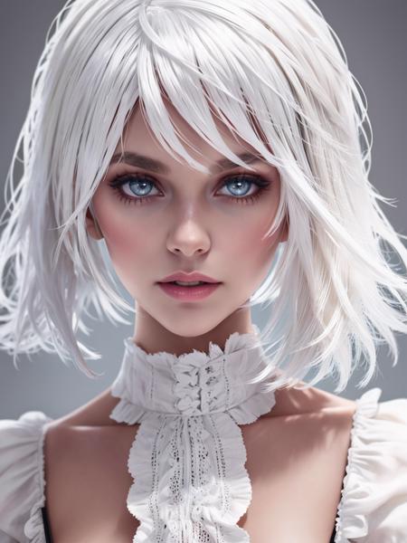 woman,white hair,<lora:kira_v02:0.8>,