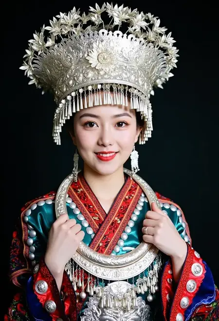 超真实苗族服装_Flux_lora|Ultra-realistic Hmong costume