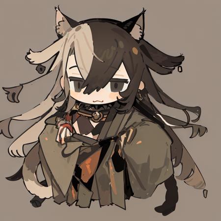 best quality,masterpiece,1boy,chibi,ashiya douman \(fate\),  solo,black eyes,cat ears,cat tail,simple background, <lora:ashiyadouman:1:MIDD>,    <lora:simpleChibiArtstyle_v10:1:OUTALL>