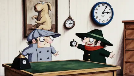 Soviet Animation Style by Alexander Tatarsky - Absurdist and Humorous Noir Parody Feel