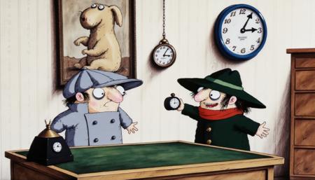 Soviet Animation Style by Alexander Tatarsky - Absurdist and Humorous Noir Parody Feel v3.0