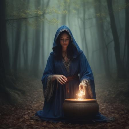a magic spell that hides a sorceror