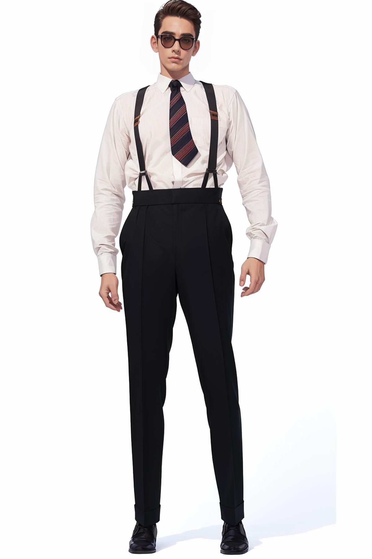 Retro Men's Suspenders Outfit image by freckledvixon