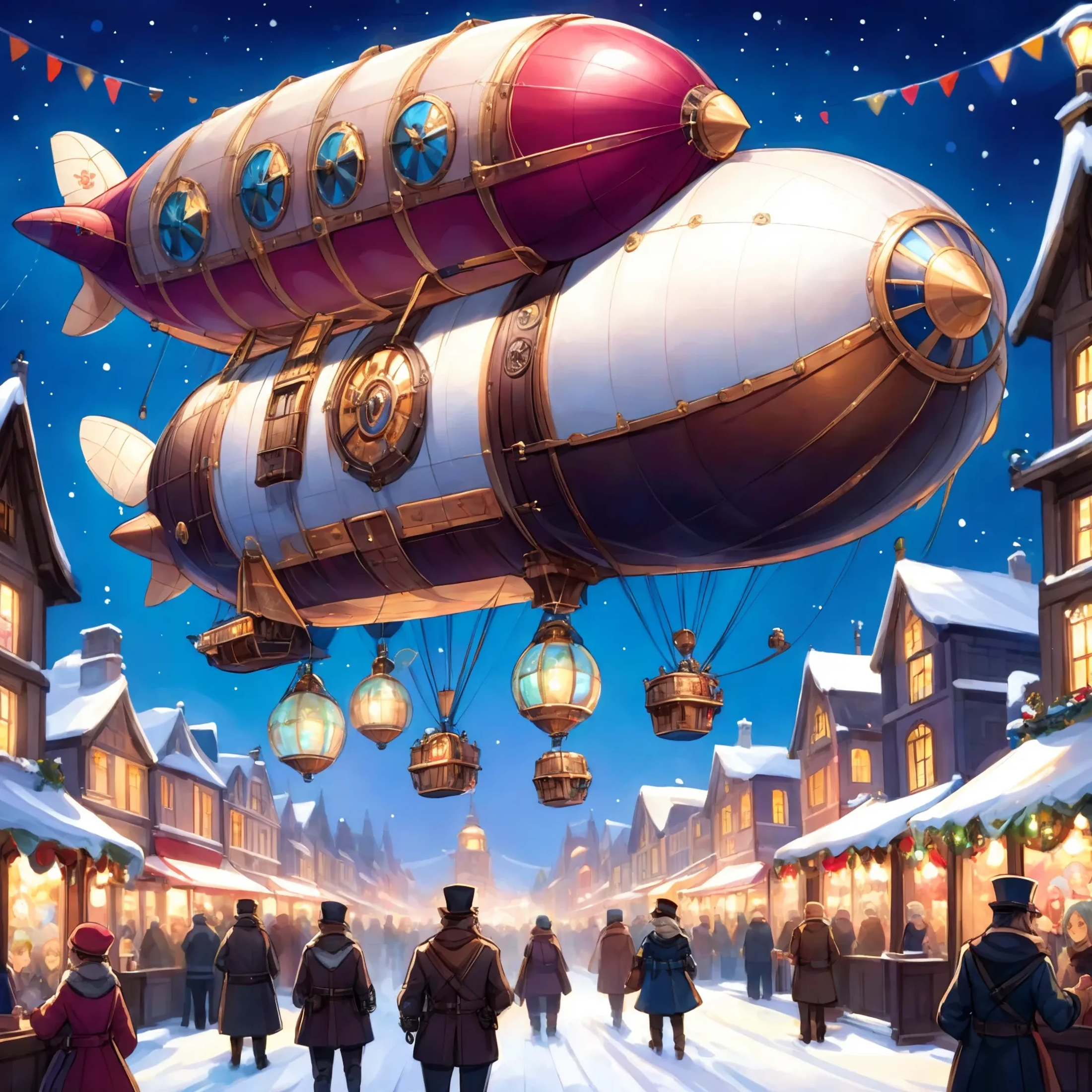 xmas steampunk airship image by tkvier