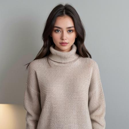 <lora:cestc8_sd15_512_128_64_v1:1>cestc8 1girl solo looking at viewer  wearing a turtleneck sweater  epiCRealism