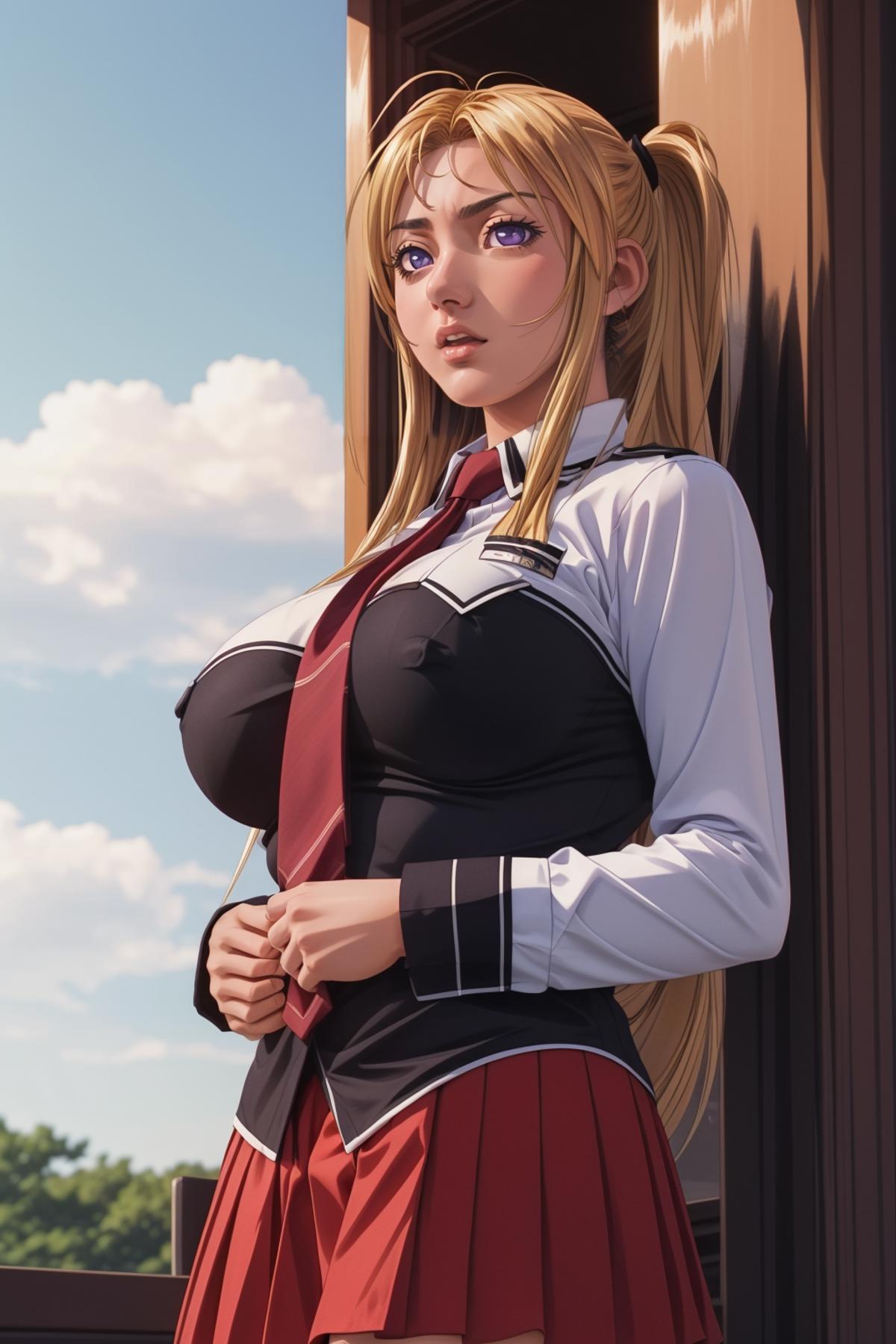 [Bible Black]saeki kaori(school uniform)《黑暗圣经》佐伯香织 image by aiartsy77