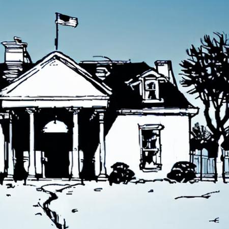 the white house <lora:CalvinandHobbes:1>