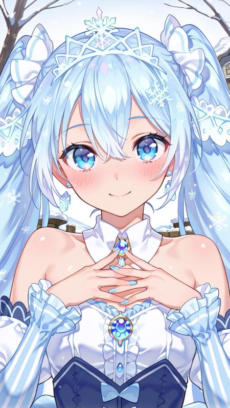 雪初音 2019 版-博歌乐（Yuki Miku 2019 version-Vocaloid） IllustriousXL