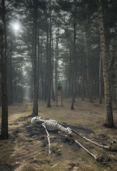 Caspar David Friedrich (romanticism), Pine barrens with charred tree skeletons, birch bark peeling scrolls, napoleonic-era signal tower,corncrake in tall grass.,Art painting by Makoto Shinkai and Fiona Staples and Tran Nguyen, featured on Caravaggio,,
artstation trending, macro lens, volumetric light,
<lora:Illustration_Insanity:0.3>,
<lora:dreamshaperXL10_lora:0.7>,
<lora:extremely_detailed:0.3> extremely detailed,
<lora:DetailMaximizer:0.3>,, Surrealism art style, dreamlike and irrational imagery, explores the unconscious mind, juxtaposition of unlikely elements, challenges reality and logic