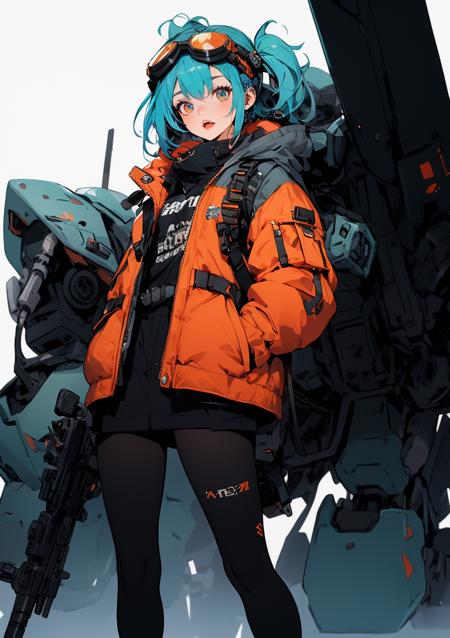 1girl,  , gradient, gradient background, jacket, mecha musume,  eyes,  jacket, solo, standing ,<lora:epiNoiseoffset_v2:0.7>, in the style of AImanhwa,  master piece, UHD, awrad winning design, Artstation, (ultra detailed), (illustration) ,(masterpiece:1.2),(best quality:1.2)