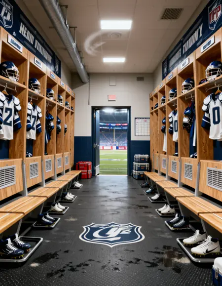 football team locker room