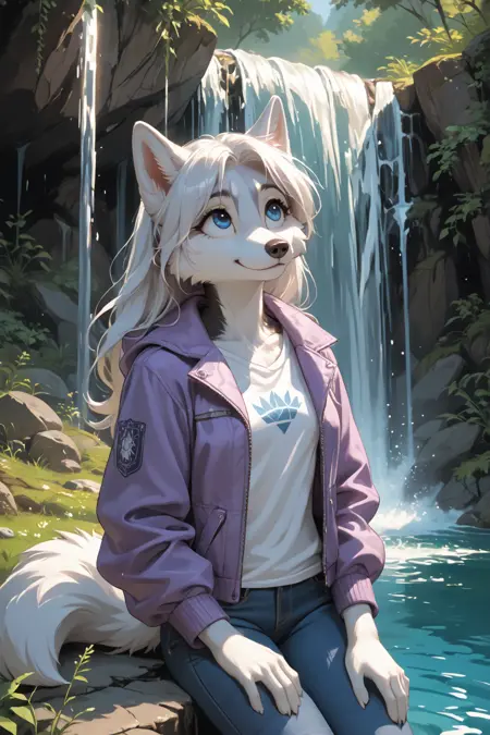 White Furred Husky-Illustrious