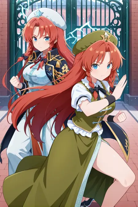 Hong Meiling (Touhou Project) & Hong Meiling (Immovable Demon's Gate)