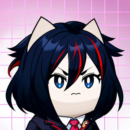 [matoi ryuuko:cc0_tubbycats:0.5], cat ears, pout, angry, streaked hair, grid, 
<lora:cc0_tubbycats-000004:0.75>  <lora:matoi ryuuko b:0.65>