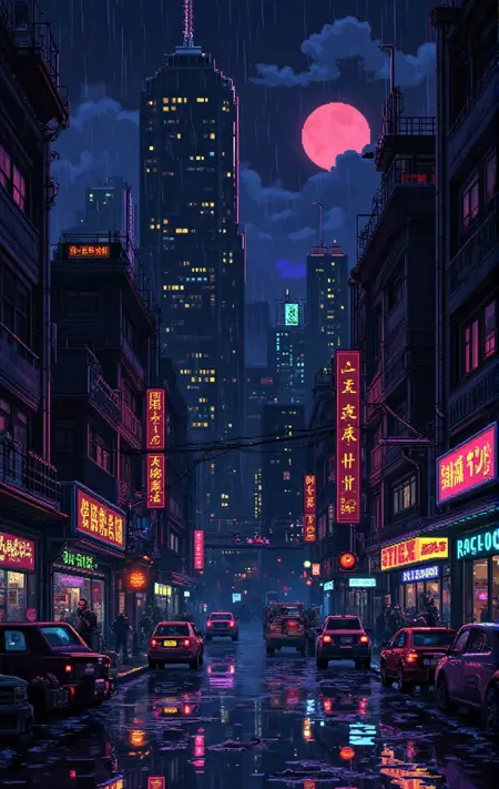 DE_Pixel Art Style_Scene Atmosphere Construction